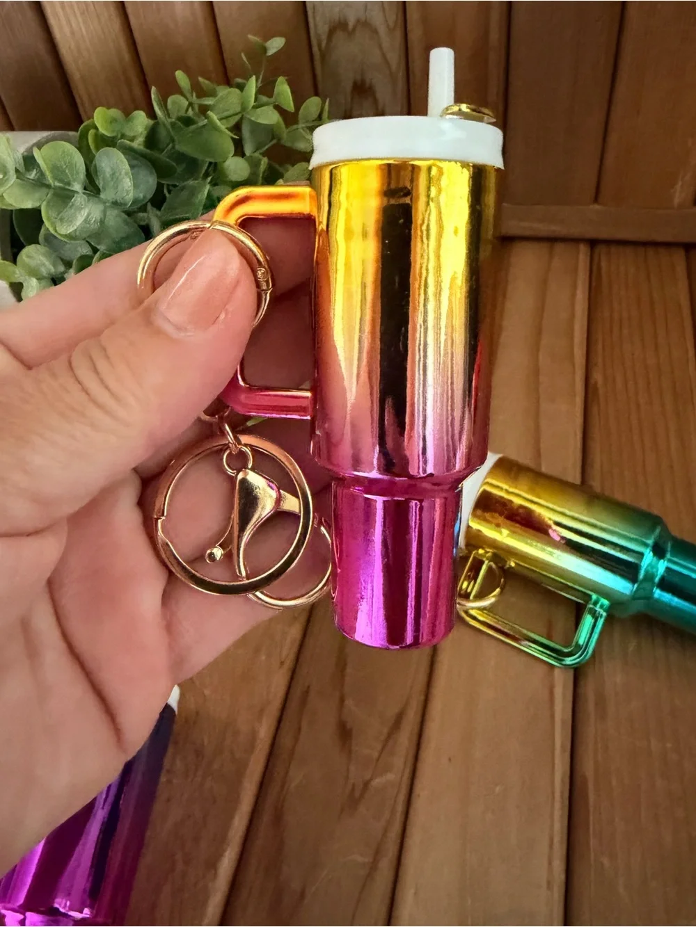 Mini Tumbler Lip Balm Keychain Charm: Choose (1) One